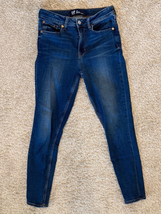 GAP Denim - Gap High Rise Universal Legging Jeans Size 6 28 Long Medium Wash Skinny Stretch